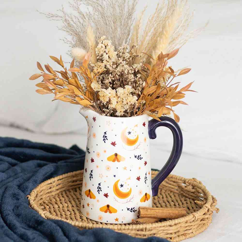 Something Different - Autumn Magic Harvest Moon Print Ceramic Carafe de fleurs - Multicolore